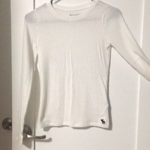 Never-Worn Soft White Abercrombie Sweater Tee